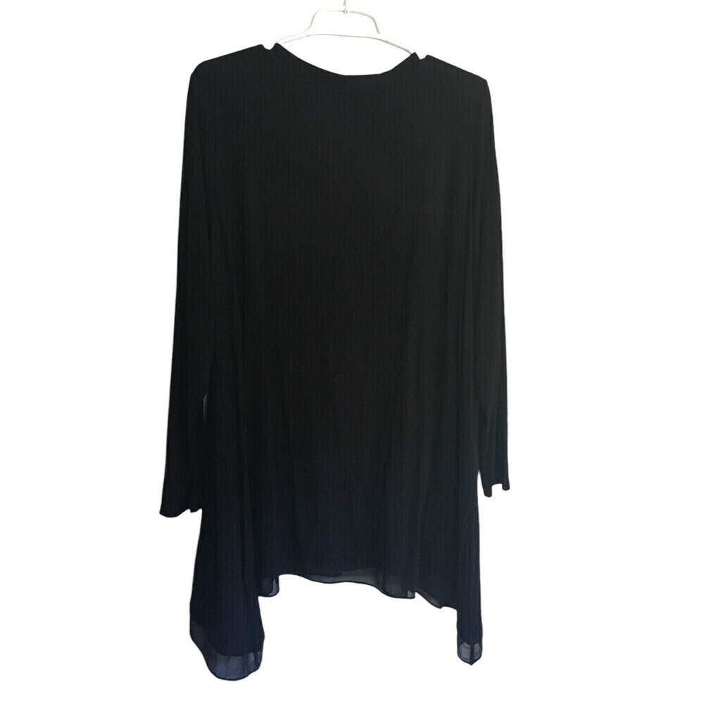 Lori Goldstein Cardigan Women's Size 1X Black Button Up - Picture 7 of 7